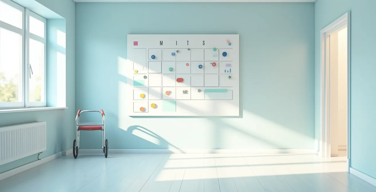 Calendrier médical avec marqueurs de suivi pour la réévaluation du GIR d'une personne âgée