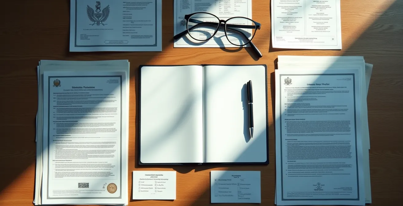 Documents médicaux et administratifs étalés sur une table pour constituer un dossier de recours GIR
