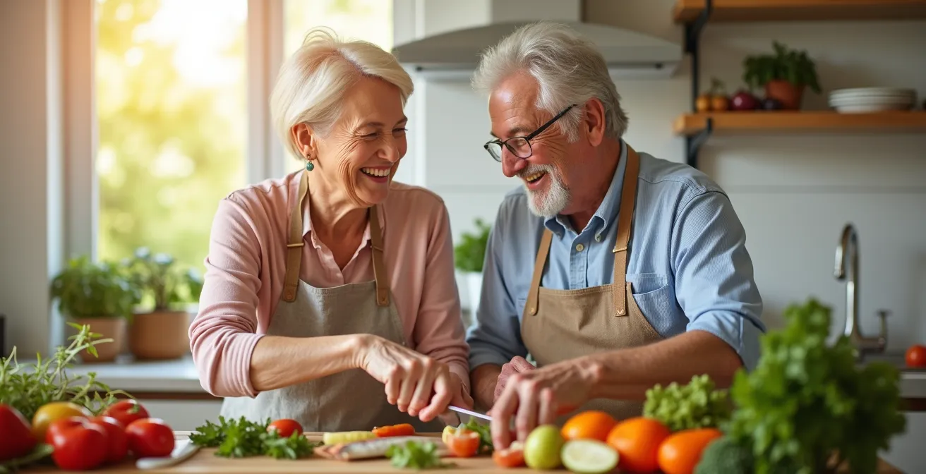 Représentation symbolique de la protection immunitaire chez les seniors